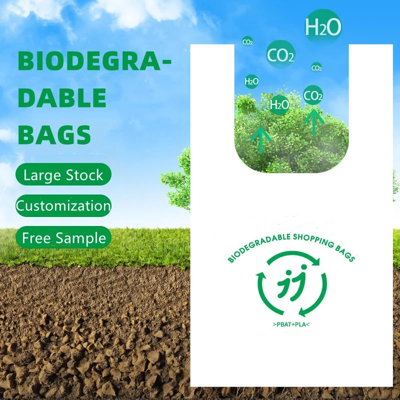 Custom Design Logo Printing Biodegradable Plastic Die Cut PE Shopping Bag