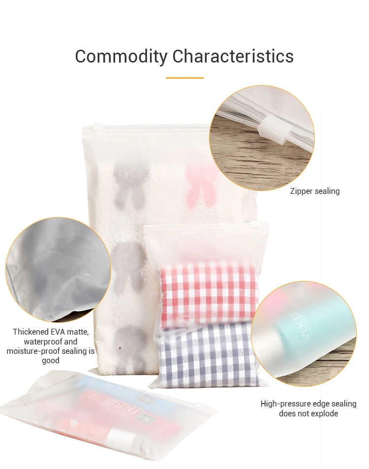 Custom Eco-Friendly Frosted Matte CPE Plastic Garment Packaging Zipper Bag