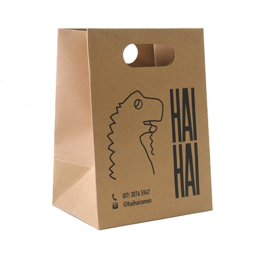 FSC Certified Manufacturers Thickness Side Gusset Carry Paper Bags Cheap Recycled Brown Kraft Paper Bags with Die-Cut Handle