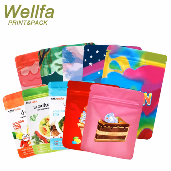 Nuevos bolsos Ziplock de Mylar para envases de plástico a prueba de olores de papel de aluminio para galletas de 3,5 g personalizados