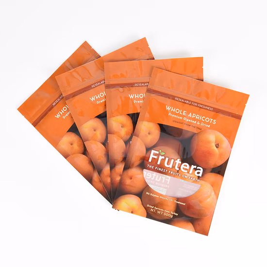 Bolsa de embalaje de plástico laminado personalizada con impresión digital Doypack Bolsa de pie con cremallera Bolsas de embalaje de tuerca