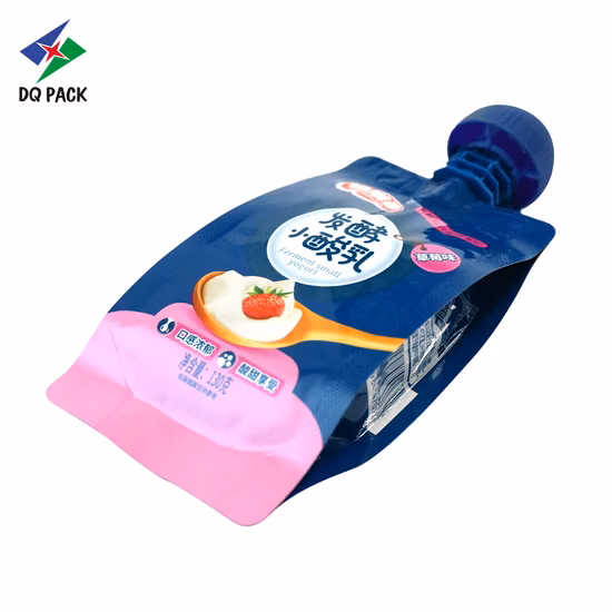 Diseño popular Dq Pack Side Gusset Pouch Pure Baby Food Anti-Chock Spout Pouch